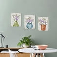 thumbnail image 3 of Farmhouse Kitchen Canvas Wall Art - Rustic Cotton Flowers in Vase Painting, Retro Farm Artwork, Home Cottage Cabin Decor, 12x16 Inch Each, 3 Pieces, 3 of 6