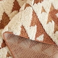 thumbnail image 5 of SAFAVIEH Moroccan Tassel Larry Geometric Shag Area Rug, Ivory/Brick Rust, 3' x 3' Round, 5 of 10