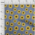 thumbnail image 2 of oneOone Polyester Spandex Medium Purple Fabric Floral Sunflower With Honey Bees Dress Material Fabric Print Fabric By The Yard 56 Inch Wide, 2 of 4