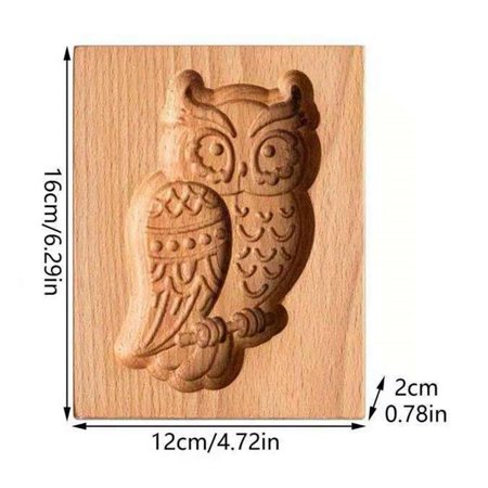 

2021 3D Animal Cookie Mold Cutting Machine Fun Wooden Cookie Mold Cook Stamp Embossing Process Decorative Baking Tool Moon Ca