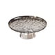 thumbnail image 1 of Frutero con base, redondo, cuenco decorativo para mesa, cocina, mostrador, oficina. Gris y plata, 1 of 9