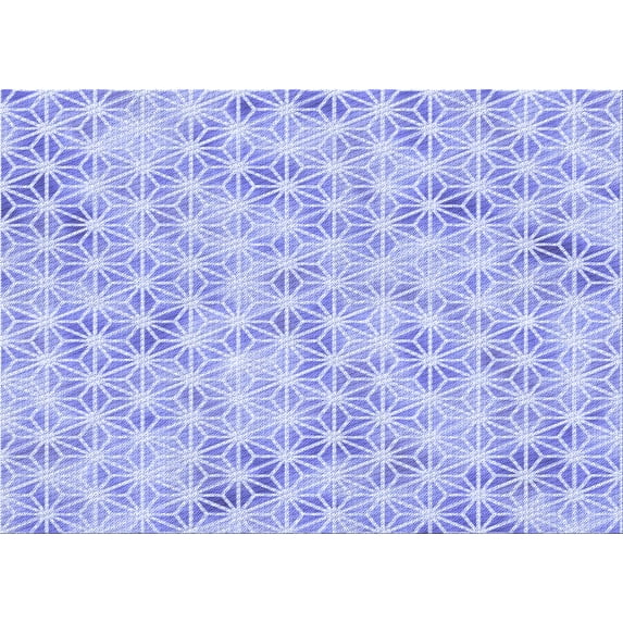 Ahgly Company Machine Washable Indoor Rectangle Transitional Light Slate Blue Area Rugs, 6' x 9'