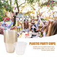 thumbnail image 5 of Gold Plastic Cups Clear Plastic Wine Glasses, for Party Cups 50Pcs, 5 of 5
