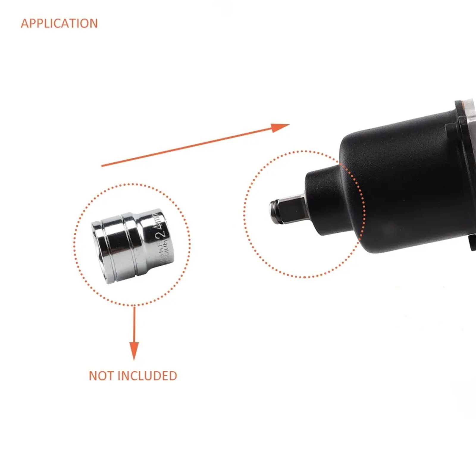 1/2 Inch Drive Pneumatic Impact Wrench High Torque Air Impact Socket Wrench Spanner Air Powered Tools - Multi-Purpose Tool
