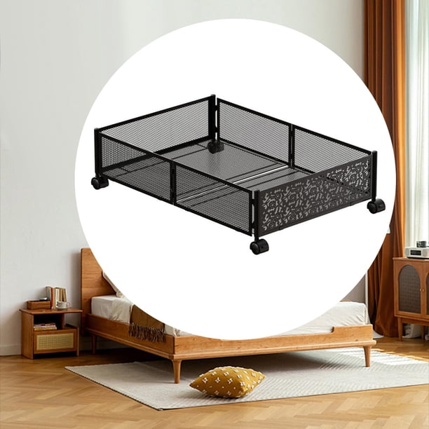 Contenedor de almacenamiento debajo de la cama con ruedas, organizador de almacenamiento de zapatos extraíble, cajón para libros, armario del hogar Estilo A Soledad Almacenamiento debajo de la cama