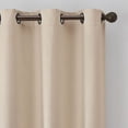 thumbnail image 2 of Eclipse Absolute Zero Gabriella 100% Blackout 40 x 63 Curtain Panel in Linen, 2 of 5
