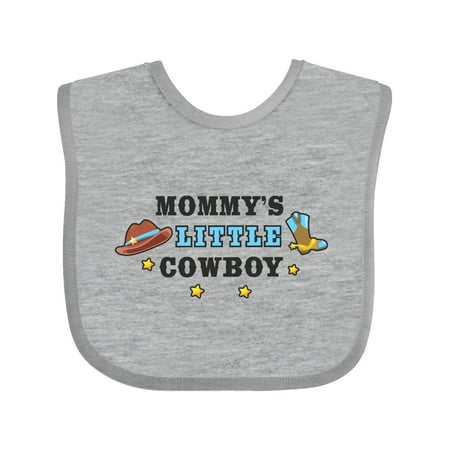 

Inktastic Mommys Little Cowboy with Cowboy Hat and Boots Gift Baby Boy Bib