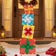thumbnail image 1 of Costway 4 FT Stackable Holiday Present Boxes with LEDs and Bows for Indoor Outdoor Home, 1 of 10