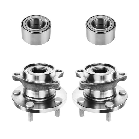 AutoShack Rear Wheel Bearings and Front Wheel Bearing Hub Assembly 5 Lugs without ABS Set Replacement for 2007-2015 Mazda CX-9 3.5L 3.7L V6 AWD HUB030400601