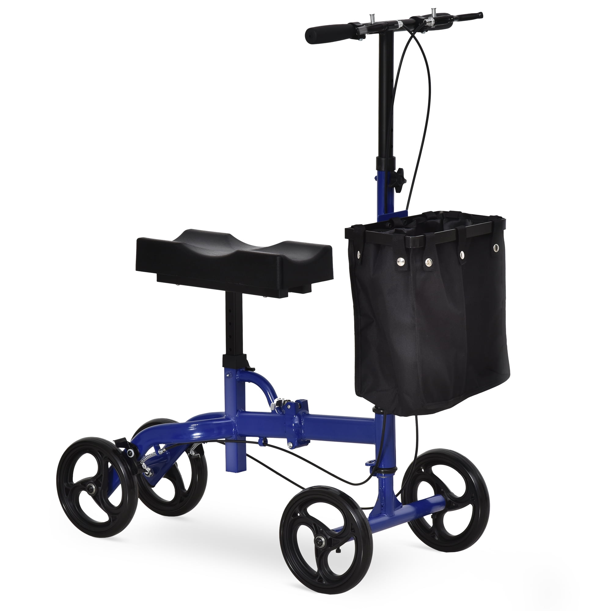 Knee Walker Scooter Foldable Mental Steerable Walker with
