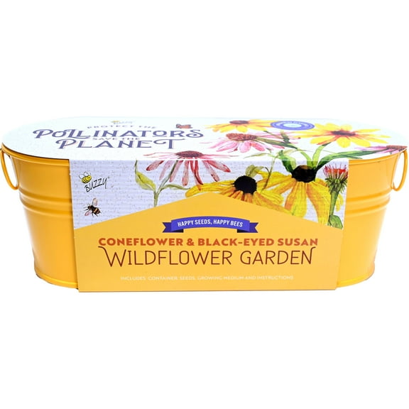 Wildflower Garden Pollinator Windowsill Grow Kit | Purple Coneflower & Black-Eyed Susan