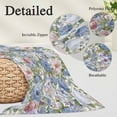 thumbnail image 2 of Blue Pink Spring Floral Pillow Covers, Linen Long Throw Pillow Case, Vintage Summer Botanical Holiday Pillow Protector Decorative Cushion Cover for Living Room/Bedroom 24" x 36", 2 of 8