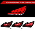 thumbnail image 2 of LED TAIL LIGHTS- BLACK HOUSING- CLEAR LENS WITH RED LIGHT BAR Made for and Compatible with 10-16 HYUNDAI GENESIS, 2 of 10