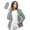 Gray, variant on Women's Packable Foldable Hooded Rain Jackets, Water Resistant Windproof Outdoor Tops With Storage Carry Pouch and Side Pockets, Women's Pink, Sizes S-3XL