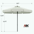 thumbnail image 4 of ABCCANOPY 10ft Outdoor Market Hand Push Patio Umbrella With Hanging Edge,12+Colors, Light Beige, 4 of 8