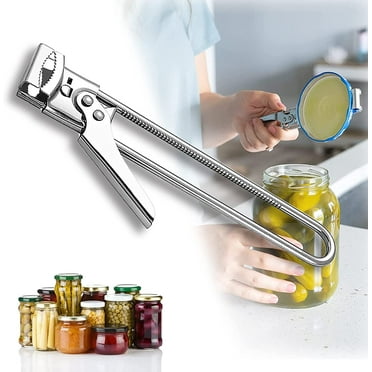 2023 Adjustable Stainless Steel Lid Opener, Easy Twist Jar Opener and Bottle Cap Remover, Ergonomic Design Kitchen Tool, Perfect for Individuals with Weak Hands or Arthritis