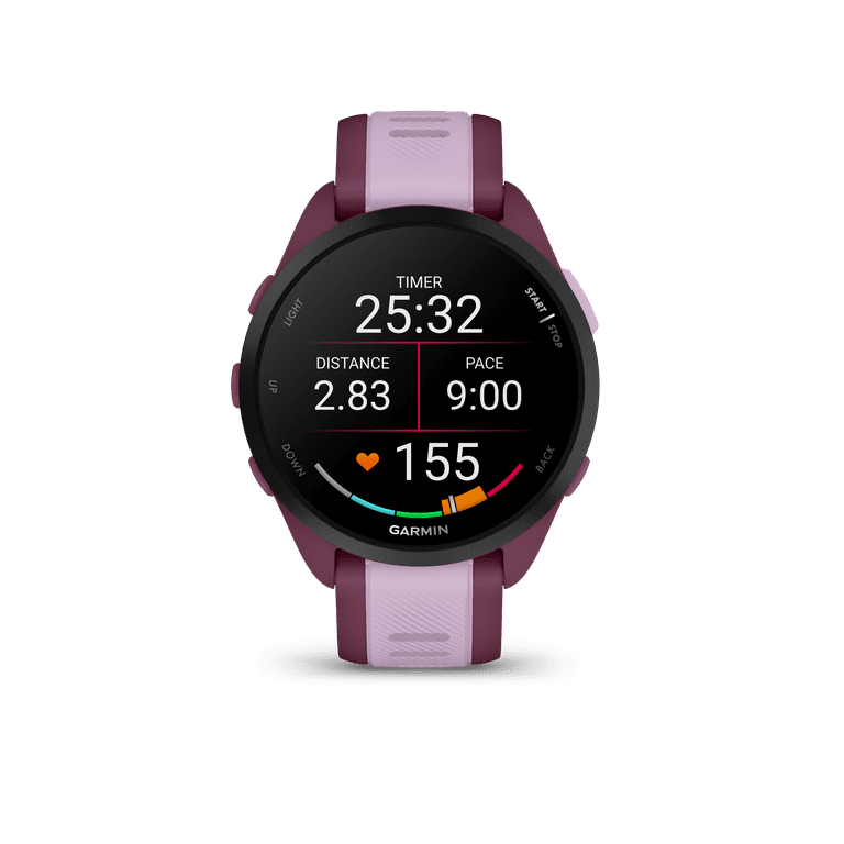Garmin Forerunner 165 Music GPS Running Watch, Berry/Lilac