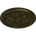 thumbnail image 3 of Ekena Millwork 16 7/8"OD x 1 1/2"P Swindon Ceiling Medallion (Fits Canopies up to 2 7/8"), Hand-Painted Green Gold, 3 of 6