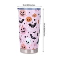 thumbnail image 3 of Halloween Tumbler, Halloween Coffee Tumbler, Stainless Steel Coffee Tumbler, Insulated Tumbler with Straw, Spill Proof Portable Travel Car Cup for Hot and Cold Beverages, 7X3.5 in, 3 of 4