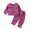 Hot Pink, variant on SUSUSU Girls Plaid Ensemble, Top and Long Pants Two Piece Set, Soft Comfortable Casual Daily Wear for Toddlers