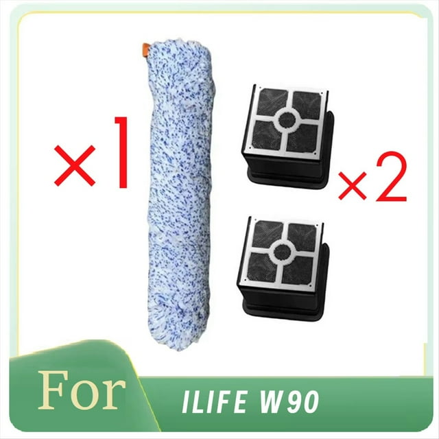Cepillo Giratorio con 2 Filtros para Aspiradora Inalámbrica W90, Aspiradora de Barrido Inteligente, Accesorio de Limpieza en Seco.