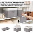 thumbnail image 7 of GRANNY SAYS Storage Bins, Collapsible Fabric Cube Organizer Baskets with Handles for Closet, Toy Storage, 3-Pack, White&Gray, 7 of 7