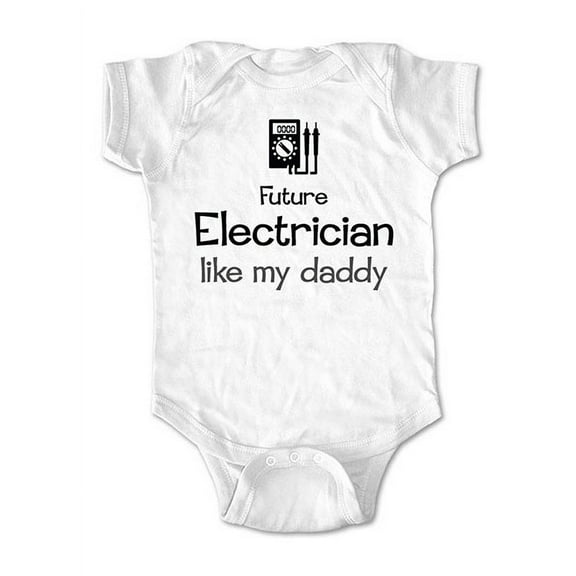 Future Electrician like my Daddy - wallsparks cute & funny Brand - baby one piece bodysuit - Great baby shower gift!