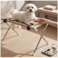 thumbnail image 5 of Detachable Stainless‑Frame Pet Grooming Hammock, Breathable Mesh Suspension Table for Household Dog Cat Bathing, Nail Trimming and Post‑Bath Drying (Khaki), 5 of 7