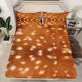 thumbnail image 2 of Homewish Deer Print Twin Sheet Sets 3pcs for Teens Boys Girls,Jungle Animal Twin Fitted Sheet Microfiber,Brown White Breathable Flat Sheet,Breathable Home Decor, 2 of 7