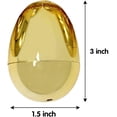 thumbnail image 5 of JOYIN 36 PCS Large Golden Easter Eggs, 3" Empty Plastic Easter Eggs Bulk Fillable with Candy, Easter Party Favors, Eggs Hunt, Basket Stuffers Fillers, Classroom Prizes for Kids, 5 of 8