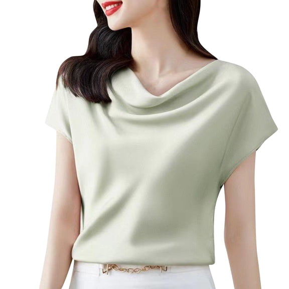 Sexlip Womens Swimsuit Set Draped Cowl Neck Cover Up Design Cap Sleeve Slim Silhouette Quick Dry Fabric for Beach Outings Green XXL