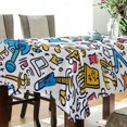 thumbnail image 5 of Yayeee Tablecloths 54" x 54" Rectangle Wrinkle Resistant Party Table Cover, Doodle Pattern, 5 of 8