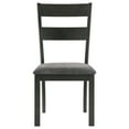 thumbnail image 3 of Jakob Upholstered Side Chairs with Ladder Back (Set of 2) Grey and Black, 3 of 12