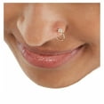 thumbnail image 2 of LINXIQIN Titanium Micro Cubic Zirconia Hinged Nose Hoop Ring Body Jewelry Unisex, 2 of 8