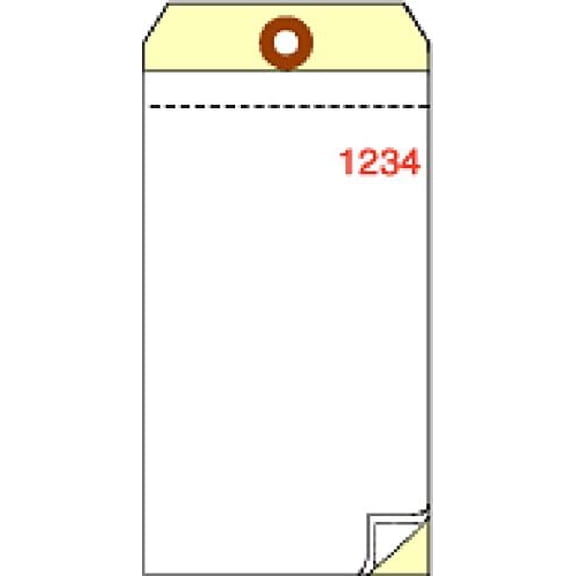 Blank Manifold (Inventory) Tags, 3-Part with Carbon, 3-1/8" x 6-1/4", Box of 500, Numbered 1000-1499