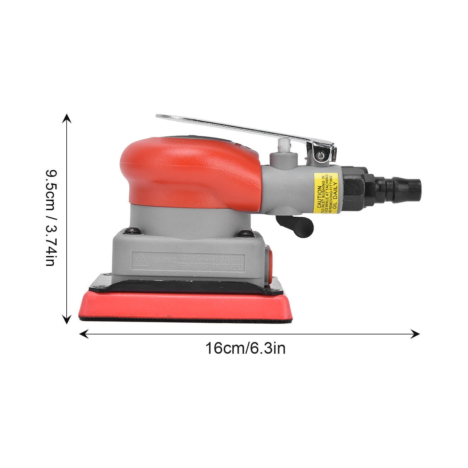 Pneumatic Palm Sander Square Air Random Orbital Sander Machine Pneumatic Tool for Wood Sanding Car Waxing，Auto Body Work, Wood working Car Polisher Set