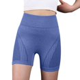 thumbnail image 1 of Gibobby Shorts Mujer Pantalones de yoga de cadera de melocotón para mujer Fitness Elástico Transpirable Levantamiento de cadera Deportes casuales Pantalones de fitness para co(Azul, M), 1 of 5