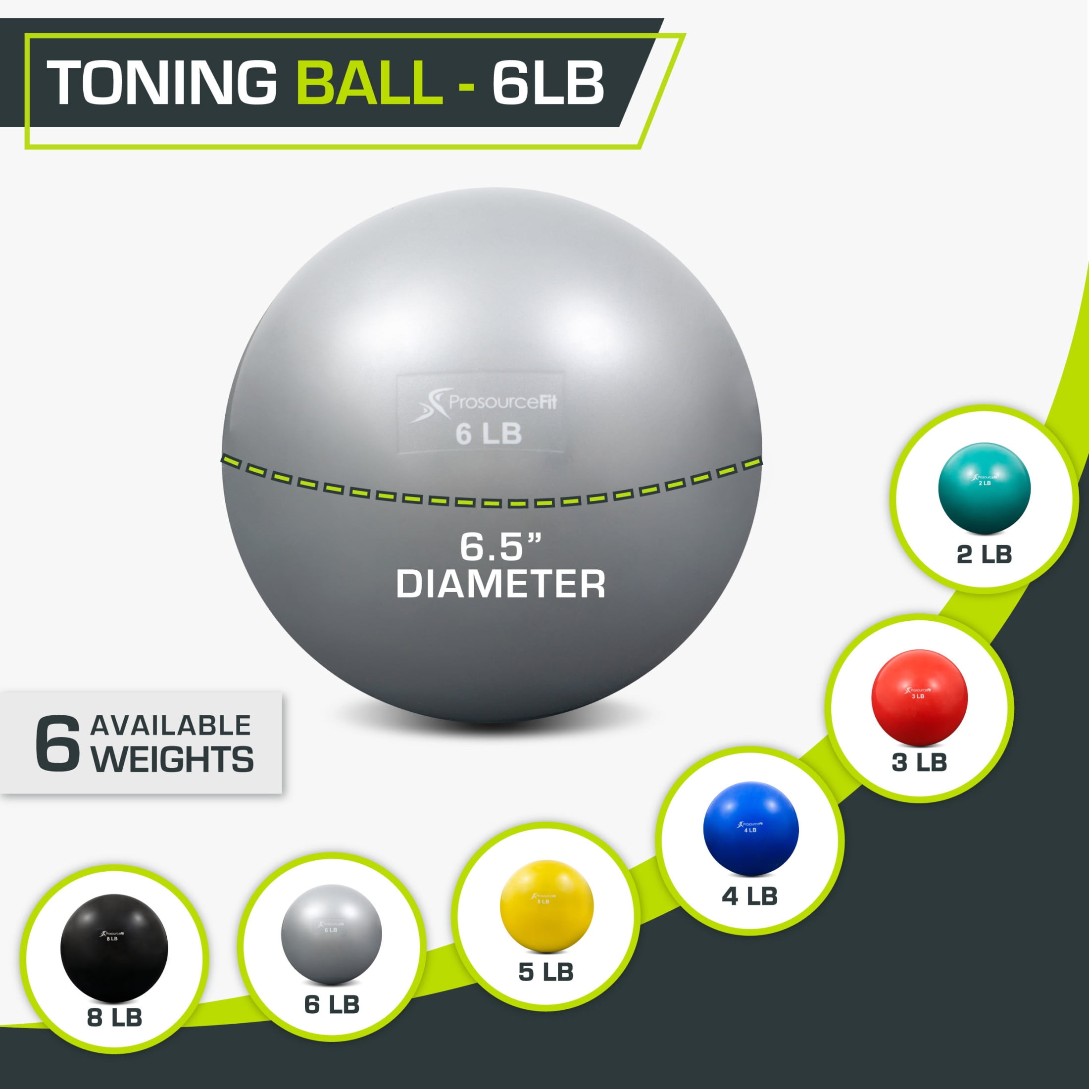 ProsourceFit Weighted Toning Exercise Hand Balls for Pilates & Yoga
