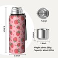 thumbnail image 7 of 20 Oz Pink Strawberry Plants Fruit Coffee Tumbler Double Wall Insulated Stainless Steel Water Bottle | Metal Reusable Thermoses Flask with Cup Cap | Leak & Sweat Proof with Anti-Dust Lid, 7 of 7