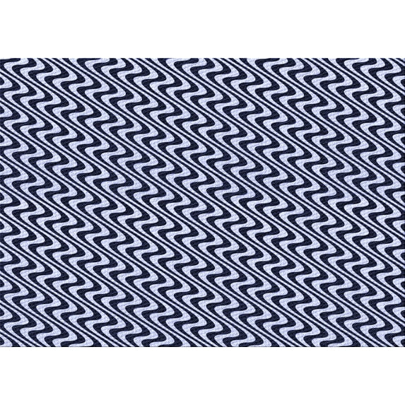 Ahgly Company Indoor Rectangle Patterned Night Blue Area Rugs, 7' x 9'
