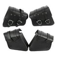 thumbnail image 4 of Large Capacity Black Faux Leather Motorcycle Saddlebag, 2, 4 of 10