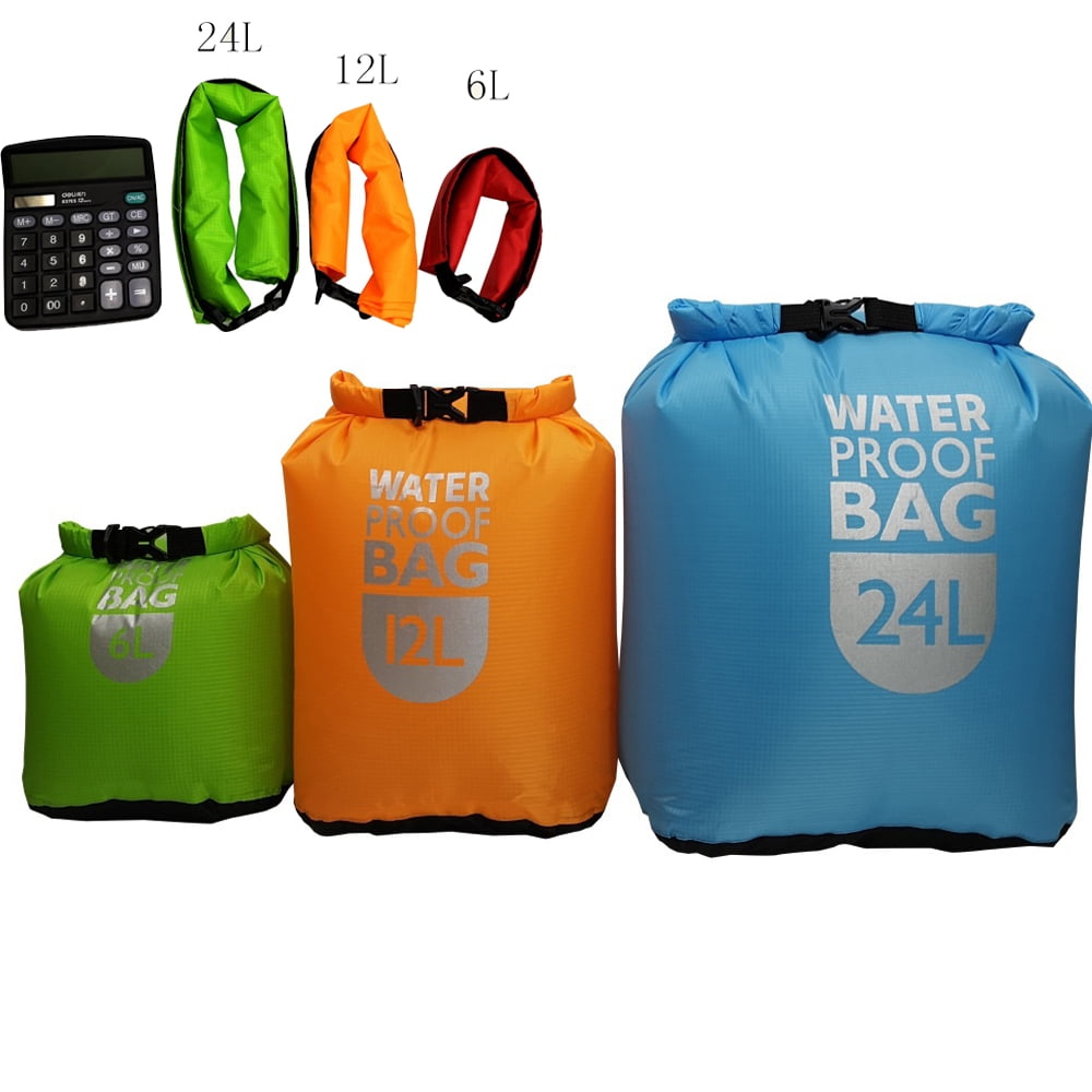 Waterproof Floating Dry Bag 6L/12L/24L Roll Top Sack Keeps Gear Dry For