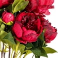 thumbnail image 2 of Vickerman 23" Artificial Red Peony Bush., 2 of 8