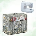 thumbnail image 3 of SEANATIVE Wood Daisy Cover for Sewing Machine Easy Storage Sewing Machine Protector Cover with Pockets Aesthetic Sewing Machine Cover Dust Cover with Pocket, 3 of 7