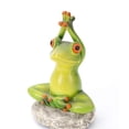 thumbnail image 1 of Estatua de rana de resina, miniadornos artesanales bonitos, decoración del hogar para sala de estar, ventana y jardín, 1 of 8