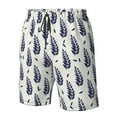 thumbnail image 5 of Naloa Blue Leaves Men's Beach Shorts, Surfing shorts, Swim trunks, Quick Dry Swim Trunks for Surfing Beach Fun - Medium, 5 of 9
