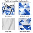 thumbnail image 4 of luoweisi Men's Beach Shorts Quick Dry Swim Trunks with Mesh Lining Blue and White Geometry L, 4 of 5