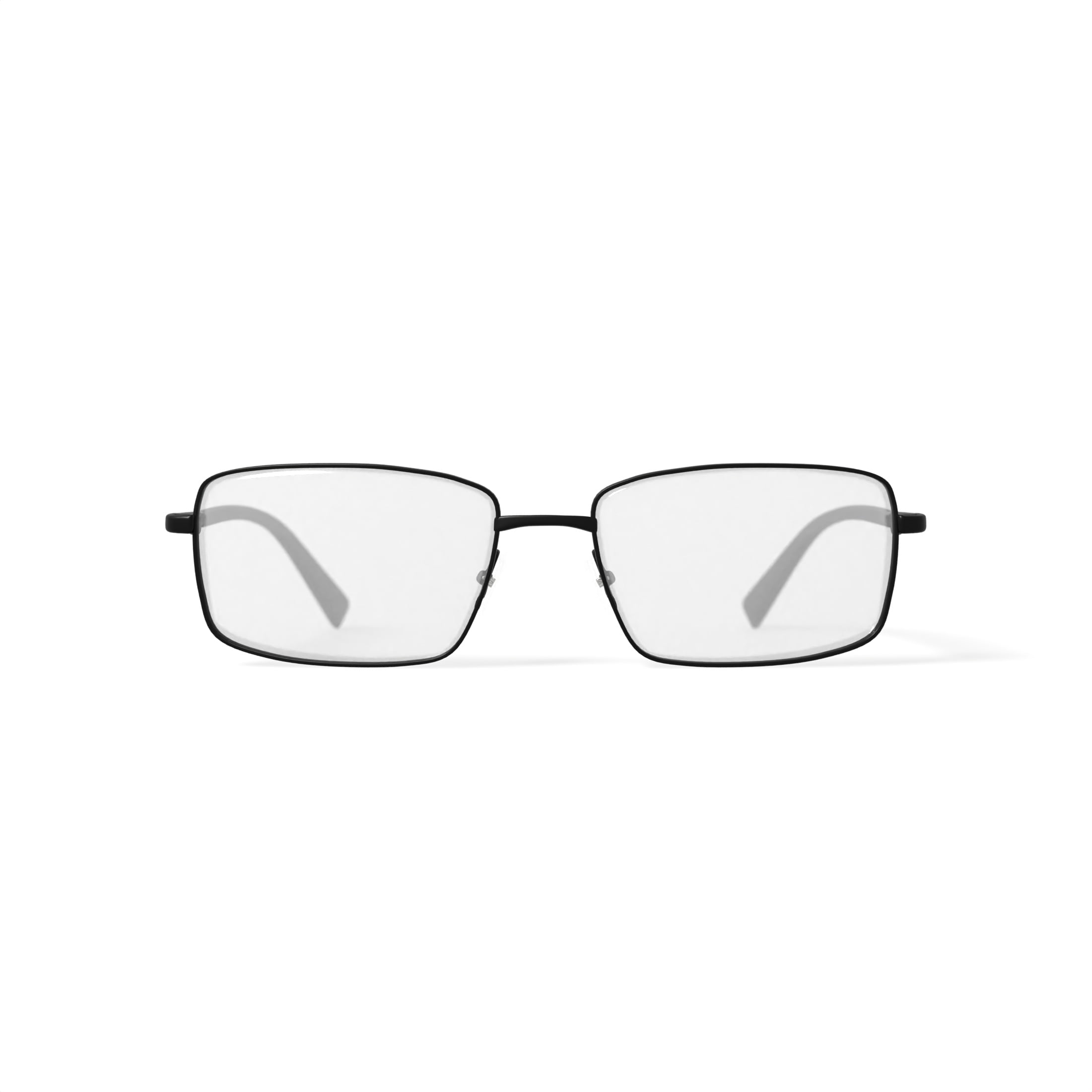 Walmart Men's Eyeglasses, MK09862, Black, 55-18-140, with Case