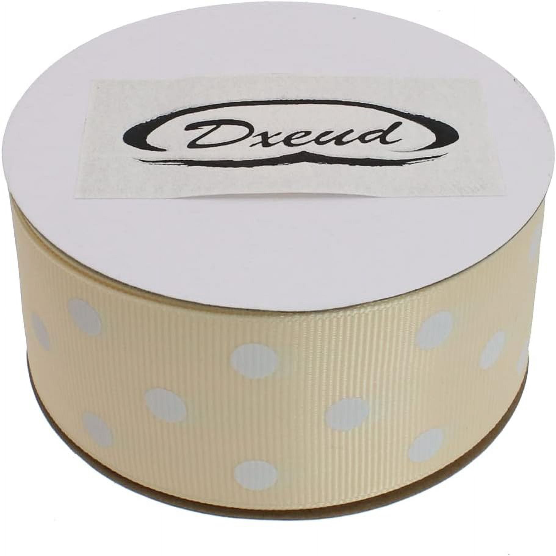 NANAHuang Polka Dot Grosgrain Ribbon 25 Yard Each Roll Polyester (3/8", Royal Blue)