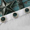 thumbnail image 4 of Homewish Rustic Texas Stars Curtains Pack of 2 (42x84 Each) for Adult, Farmhouse Cabin Curtains Blackout, Teal Old Barn Door Bedroom Curtains, Blackout Curtains Decor, 4 of 6